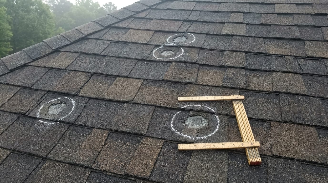 Page Roofing & Contracting — hail chalk